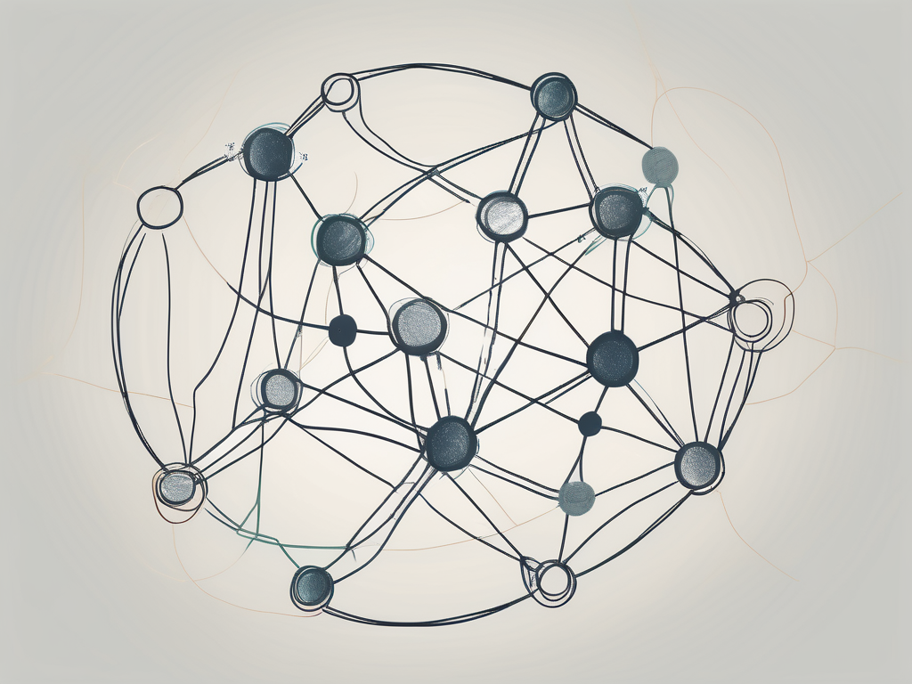 Interconnected nodes or circles