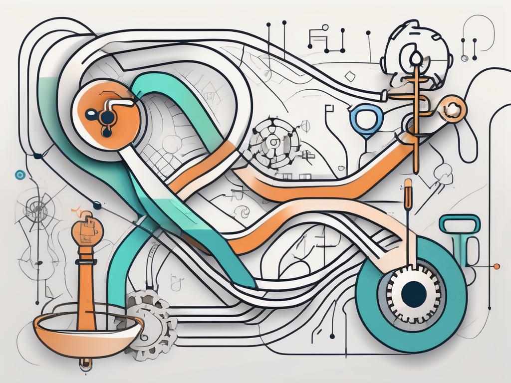 A winding path diverging into different directions